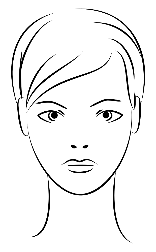 OnlineLabels Clip Art Female Face Line Art 